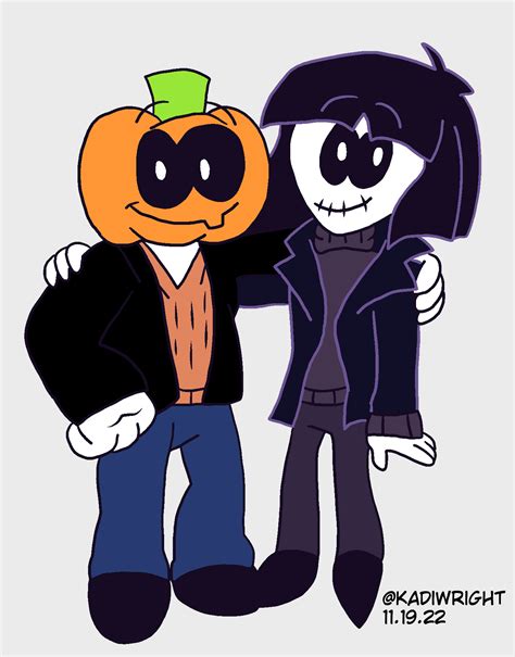 Spooky Month: Teen! Skid and Pump by KadiTheFox on Newgrounds