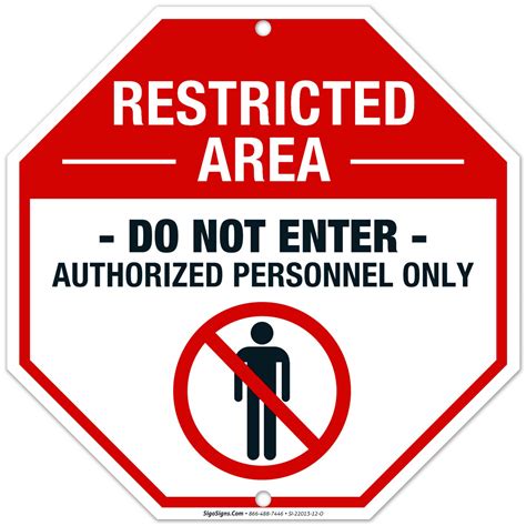 Buy Restricted Area Sign, Do Not Enter Authorized Personnel Only Sign ...