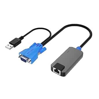 MT-VIKI 1 Pack USB VGA to RJ45 Dongle, Work for MT-VIKI CAT6 KVM Switch ...