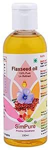 SimPure - 100% Pure (Javas or Alsi ka Teil) Flaxseed Oil (100ml ...