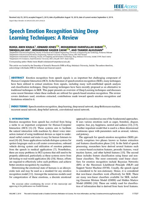 Text to Speech with Emotion recognition - Received July 25, 2019 ...
