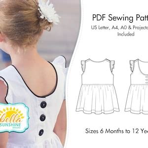 Buy Vintage Grace PDF Sewing Pattern Girls Flutter Dress Online in ...