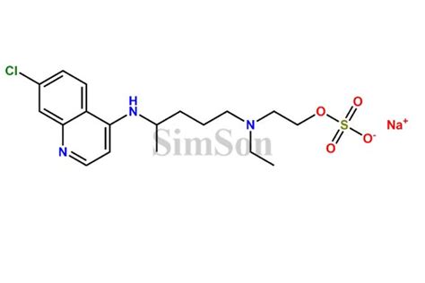 Hydroxychloroquine O-Sulfate Sodium Salt | CAS No- NA | Simson Pharma ...