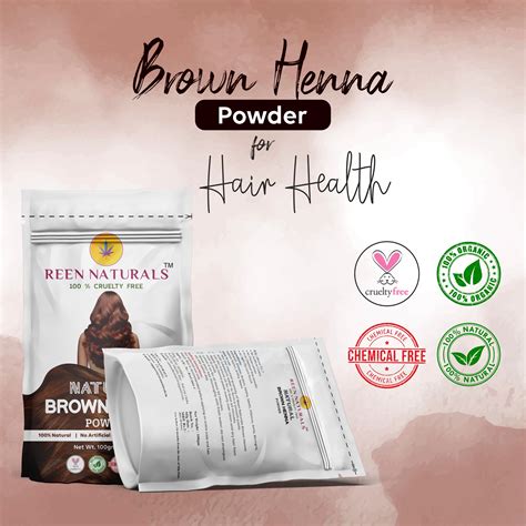 Brown Henna & Indigo Powder for 100% Natural Hair Dye - 100gms – Reen ...