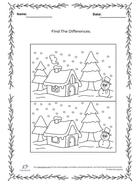 Find Differences Worksheet for Kid 的图像结果