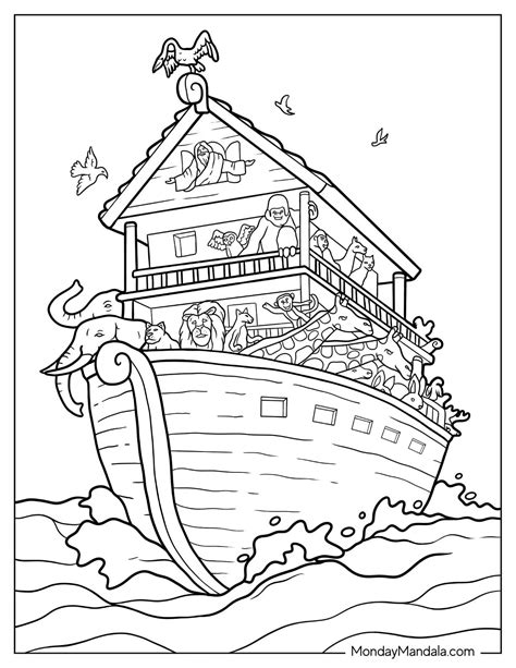 20 Noah's Ark Coloring Pages (Free PDF Printables)