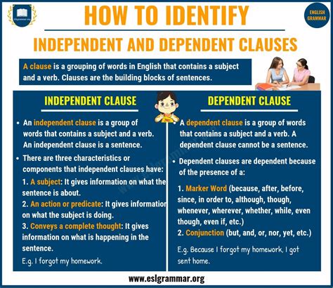 Independent and Dependent Clauses | Definition, Usage & Useful Examples ...