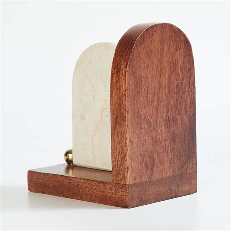 Buy Splendid Dastkari Wood and Marble Book End from Home Centre at just ...