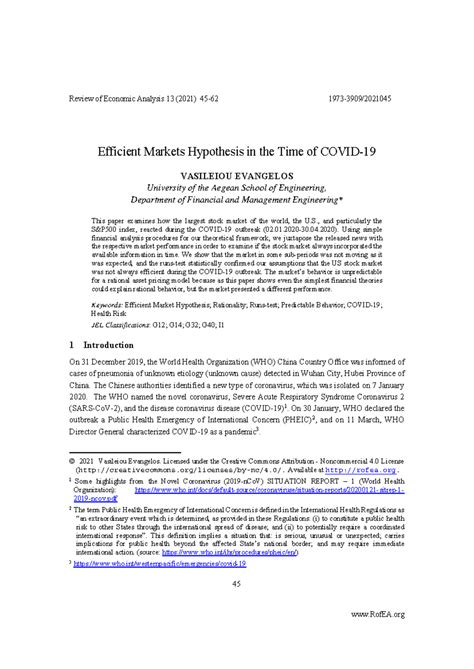 1799-Article Text-5580-3-10-20210324 - Review of Economic Analysis 13 (2021) 45-62 1973-3909/ 45 ...