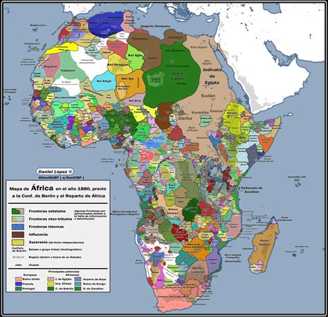 Momentos del Pasado: Mapa de África en 1880, antes del reparto del continente