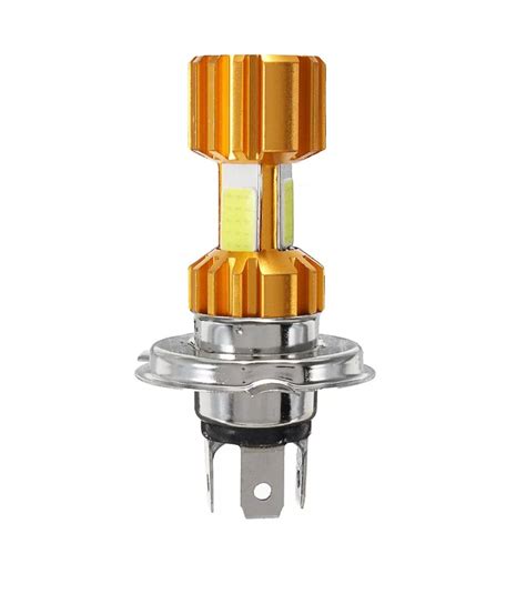H4 12V 10W Bulb 2000Lm 3 COB Motorcycle LED Headlights Hi/Lo Super Bri ...