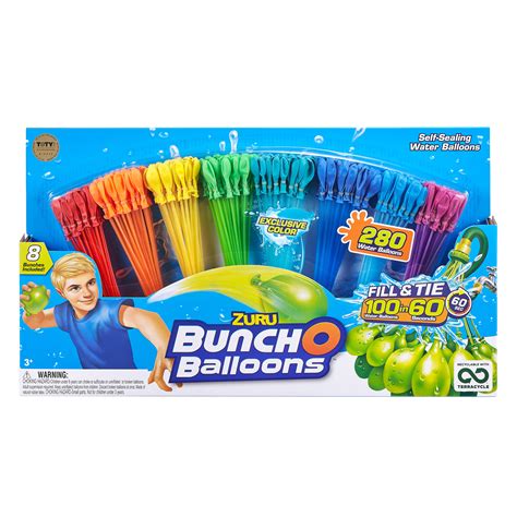 ZURU Bunch O Balloons, Quick Kids Water Balloons Bulk Pack, 265 Rapid ...