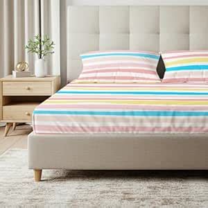 Urban Space Serene 100% Cotton 200 TC Bedsheet for Double Bed, Bed ...