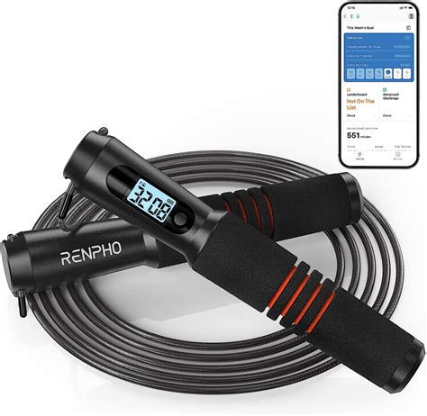 RENPHO Smart Jump Rope, Fitness Skipping Rope with APP Data Analysis ...