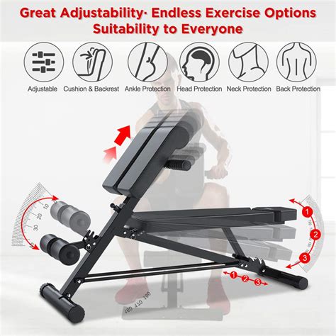 YOLEO Adjustable Weight Bench for Full Body Workout; Foldable Bench ...