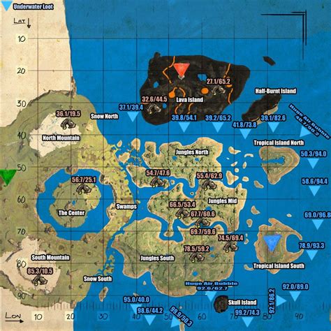 Ark The Center Cave Locations - Map Worksheets