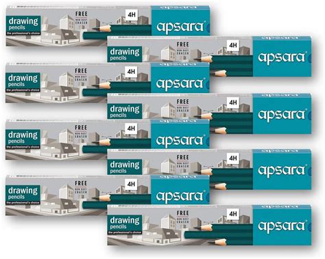 Apsara Graphite 4H Pencil (Pack of 8) : Amazon.in: Home & Kitchen