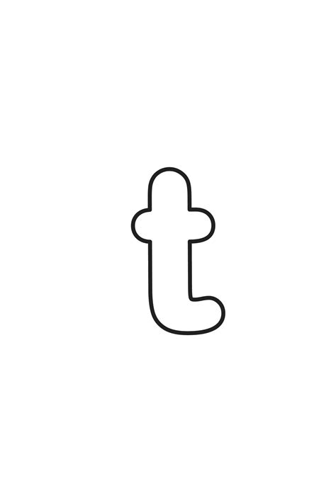 Lowercase T In Bubble Letters