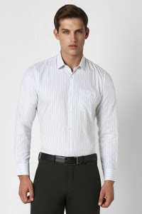 PETER ENGLAND Men Striped Formal White Shirt - Buy PETER ENGLAND Men ...