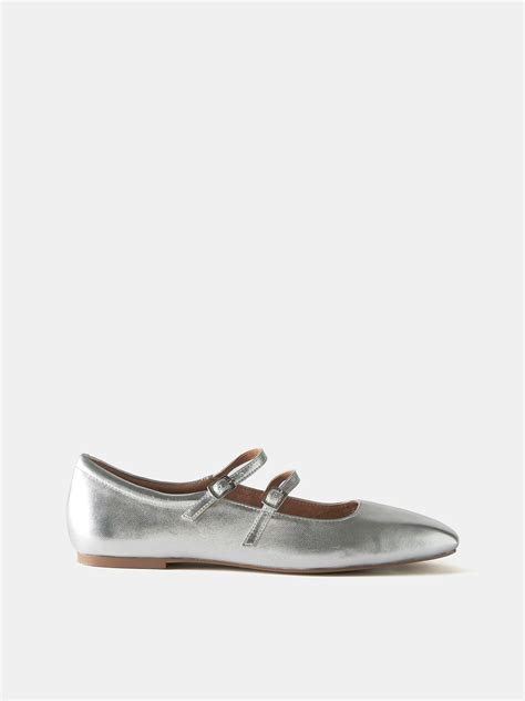 Buy Mint Velvet Silver Ballet Pumps from the Next UK online shop