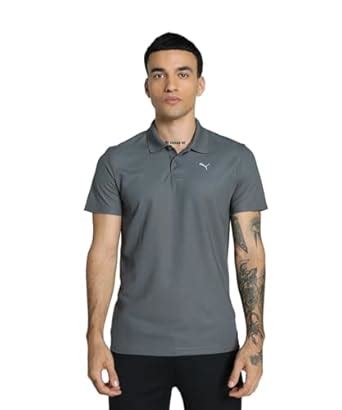 Puma Men's Solid Regular Fit T-Shirt (526195_Castlerock : Amazon.in ...