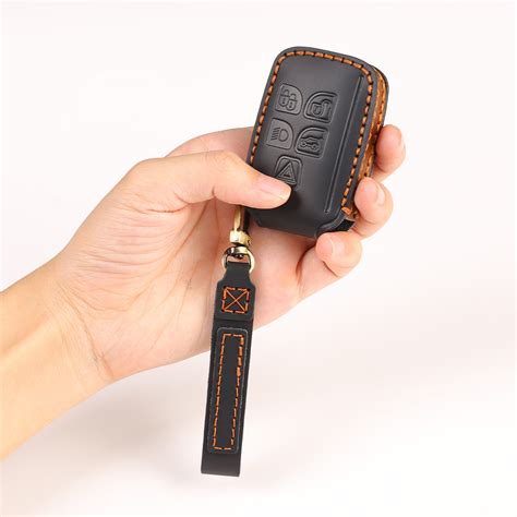 Keyzone leather key cover for Jaguar XF XJ XE F-PACE F-Type Range Rove