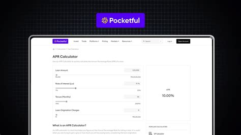 Annual Percentage Rate (APR) Calculator Online - Pocketful