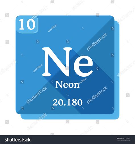 Neon Ne Element Periodic Table Vector Stock Vector (Royalty Free ...