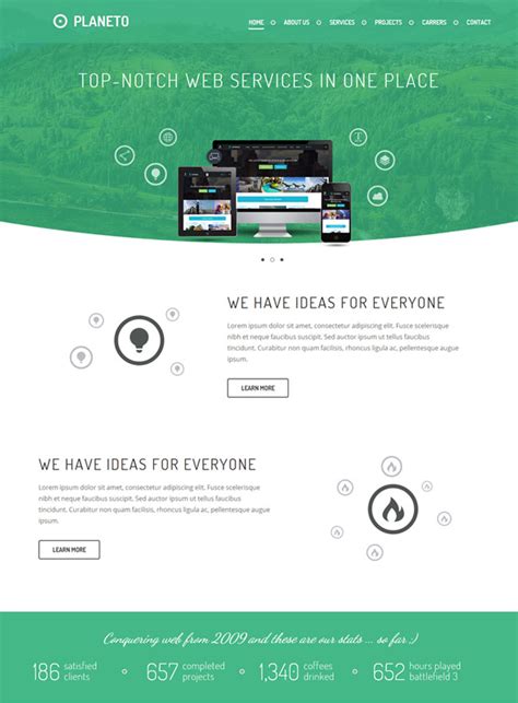 Html Web Page Templates Free - yellowcopy