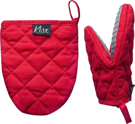 Amazon.com: Oven Mitts Heat Resistant – (Red Color) Mini Oven Mitts ...