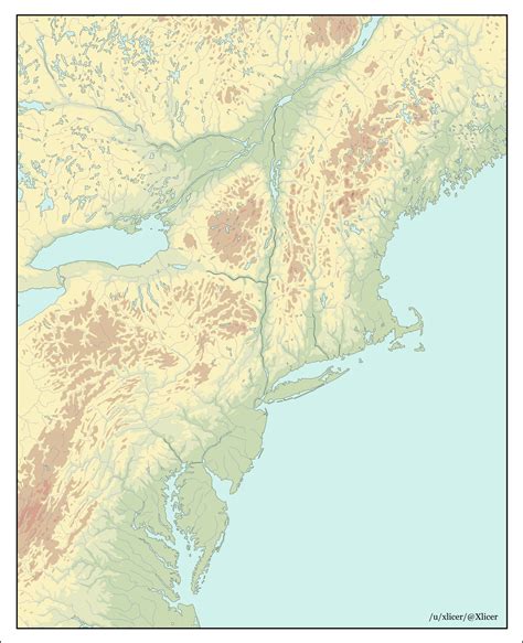 Northeastern united states map
