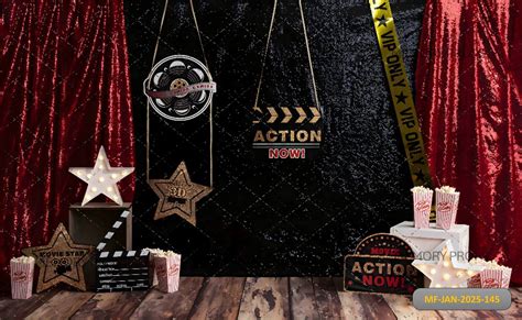 Night Theme Party Printed Backdrops