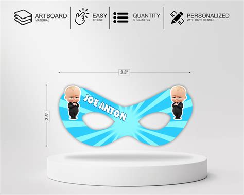 Boss Baby Theme Eye Mask | Personalized Birthday Party Supplies Online ...