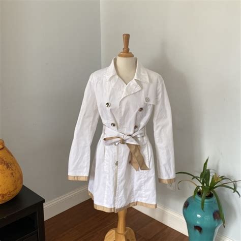 Black Rivet Double Breasted Rain Trench Coat Size M - Gem