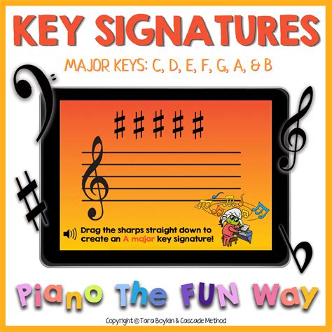 Key Signatures - Major Keys: C, D, E, F, G, A B - Cascade Method