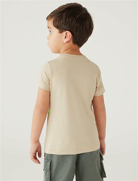 Buy Pure Cotton Dinosaur T-Shirt at Marks & Spencer