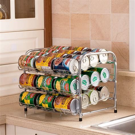 Buy FlagShip Pantry Food Can Rack Organizer, 3-Tier Stackable Soup ...