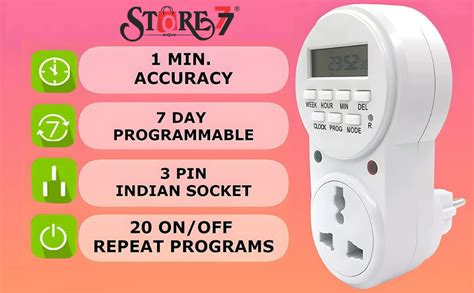 STORE77® 24x7 Power Saving Automatic Smart Digital Programmable Timer ...