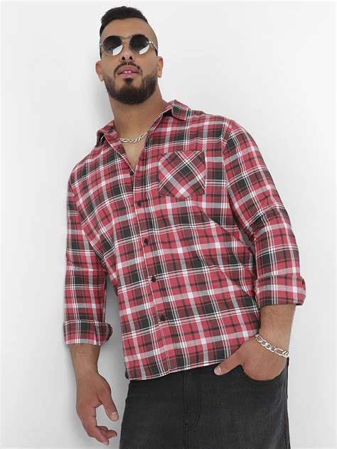 Plus Size CHECKERED STYLISH CASUAL SHIRT (3XL - 6XL) | Instafab Plus