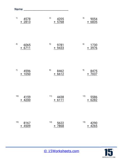 Image result for Four Digits Adding