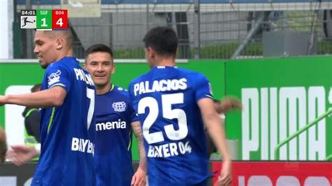 Exequiel Palacios goal 84th minute SpVgg Greuther Furth 1-4 Bayer ...