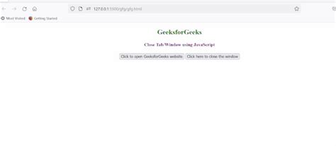 Window Close JavaScript 的图像结果