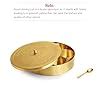 ExclusiveLane 'Floral' Brass Spice Box for Kitchen with Spoon (7 ...