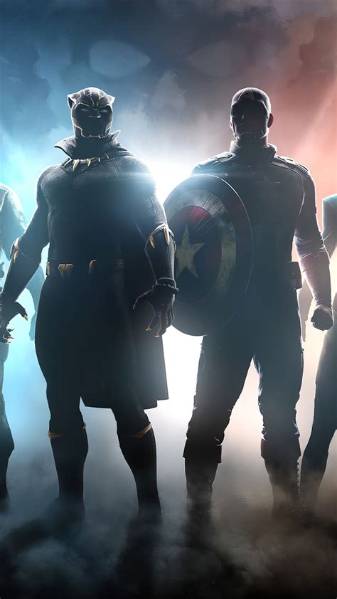 black panther, captain america, superheroes, artwork, digital art, art ...