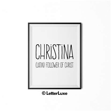 Christina Baby Name Art - New Baby Gift - LetterLuxe