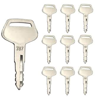 Ignition Keys #787 with Key Chain TR261434 Compatible with Komatsu ...