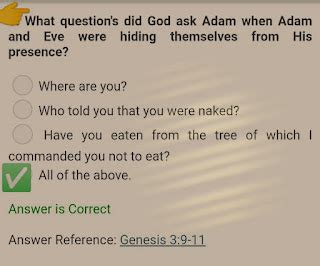 Quiz For The Day - Bible Quiz