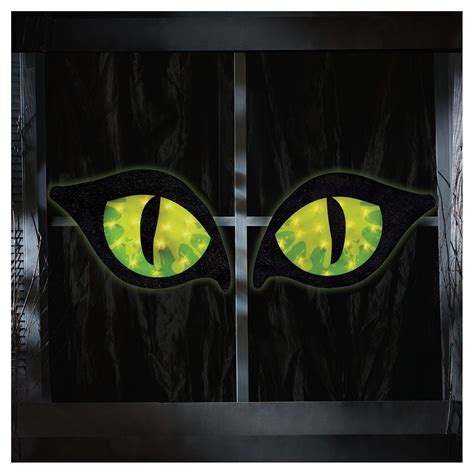 Halloween 28in Lighted Green Cat Eyes - Hyde and Eek Boutique™ | Spooky ...