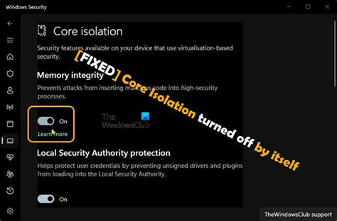 Image result for Disable Core Isolation Windows 10