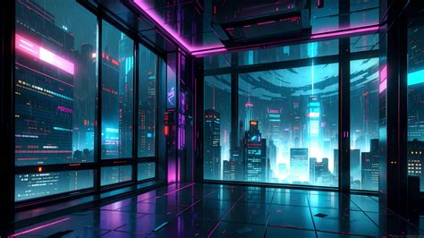 Neon City Buildings Assets For Unity